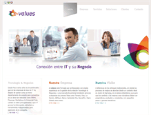 Tablet Screenshot of e-values.com.ar